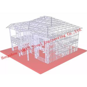 Galvanized Surface Lightweight Steel Pre-Engineered Building Villa For Residence