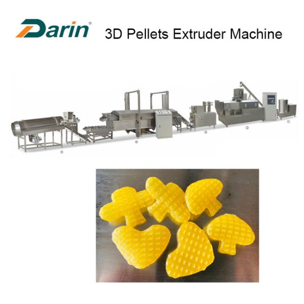 Buy 3D Pellets Fryer Snack Extruder Machine 100-150kg/Hr at wholesale prices