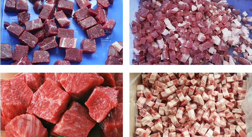 SUS 304 Cold Meat Dicing Machine With 500-600kg / Hour Capacity