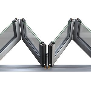 6082 Aluminium Folding Door Outside Wind Resistance Sound Insulation