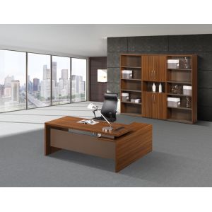 MDF Painting Modern Wood Desk , Office Desk Furniture Environmental Friendly