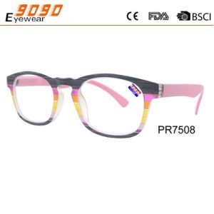 New arrival and hot sale of plastic reading glasses with color lenses, suitable