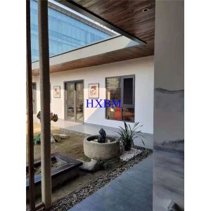 12A Glass Wood Grain Aluminum Casement Windows Double Glazed