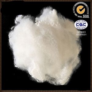 12Dx76mm Solid Recycled Polyester Staple Fiber Good Resilience With Silicon