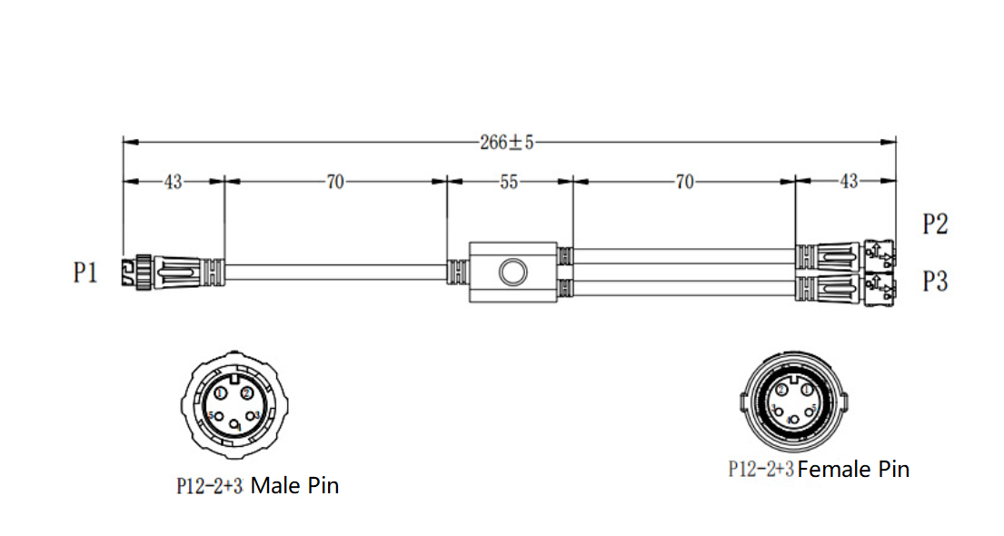 Y-Type Waterproof LED Connector 