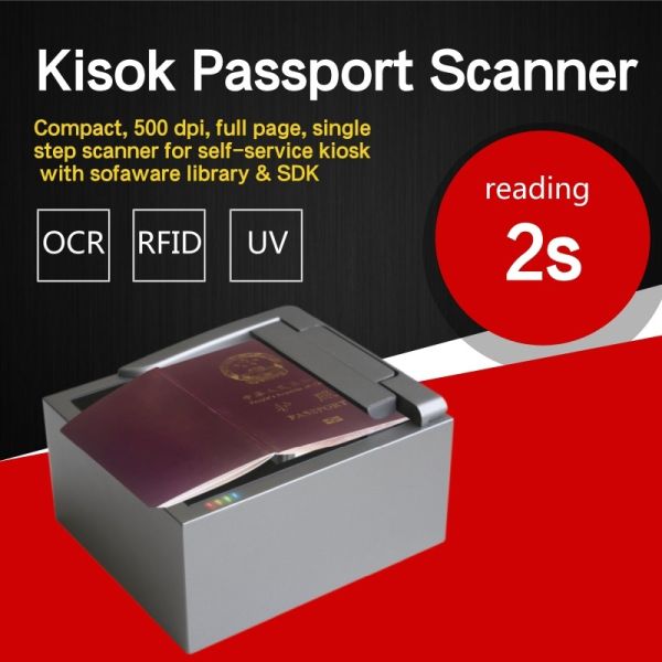 Compact Self Service ID Photo Reader Kiosk Passport Reader with ID Card Equipment Style