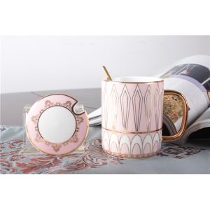 Reusable OEM 4pcs 11oz Fine Porcelain Coffee Mugs Set