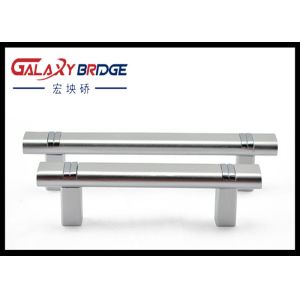 Solid 320mm Aluminum Kitchen Cabinet Handles , Silver Zinc Assembly Aluminium D