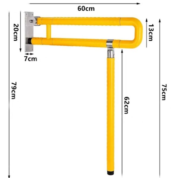 Bathroom Accessories Toilet ABS Stainless Steel Shower Safety Hand Rail Support Grab Bar for Disabled