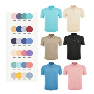 Custom Logo Printing 220 Gsm Polo T Shirts for Men Seamless Short Sleeve T-Shirt
