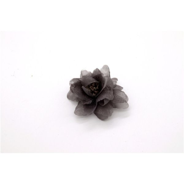 girl Chiffon flower shoe clips/Sewing Bead Handmade Flower Yarn, lace, Chiffon Grey,black,white,red,blue