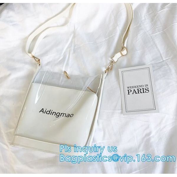 Fashion Women handbag Transparent PVC Clear Beach single shoulder bag,woman handbag, PVC handbag ladies women tote bag