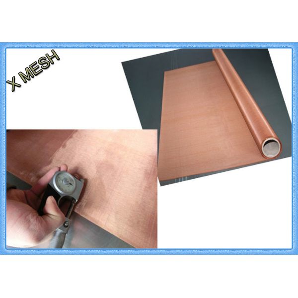 Copper Fine Micro Screen Woven Metal Wire Mesh 30m Length Abrasion Resistant