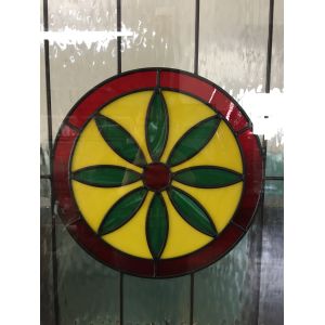 Customized decorative window glass with patina caming