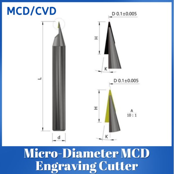 Buy MCD Engraving Cutter Diamond Milling Cutter For Micro Diameter Engraving at wholesale prices