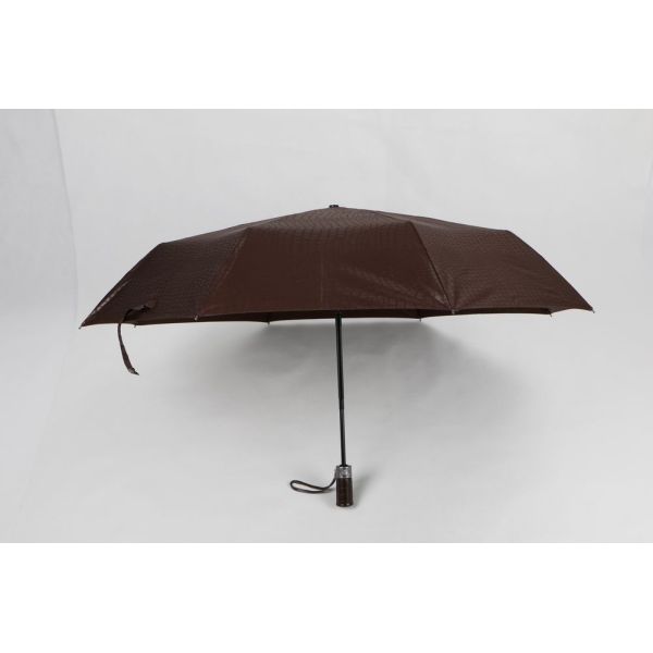 Buy Brown Small Automatic Umbrella , Mini Auto Open Compact Travel Umbrella at wholesale prices