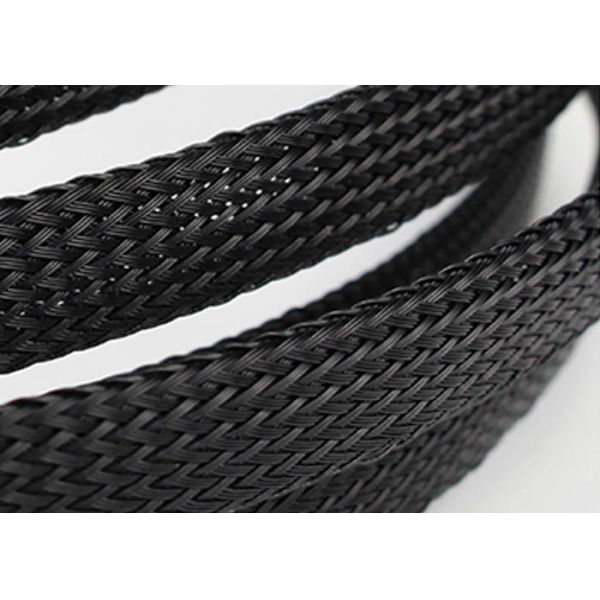 Wear Resistant Expandable Braided Sleeving Black For Cable Extra Protection