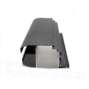 Shiny Metal Grey 6m T6 Powder Coated Aluminum Profiles