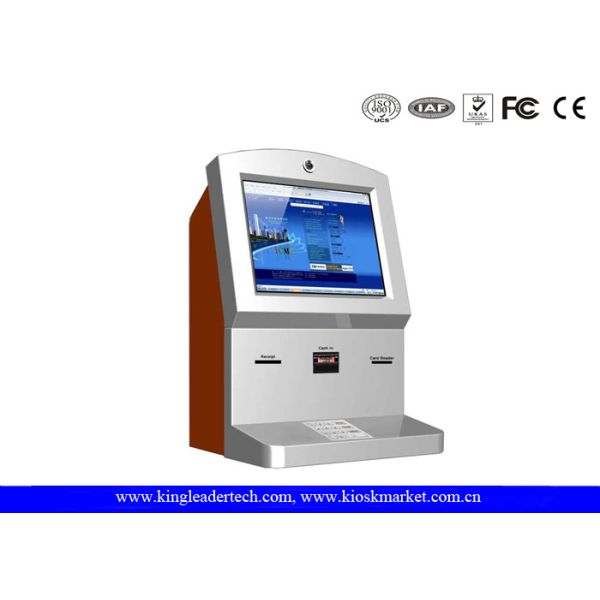 Buy Customized Stylish Wallmount Kiosk With Camera , Thermal Receipt Printer , Cash Acceptor at wholesale prices