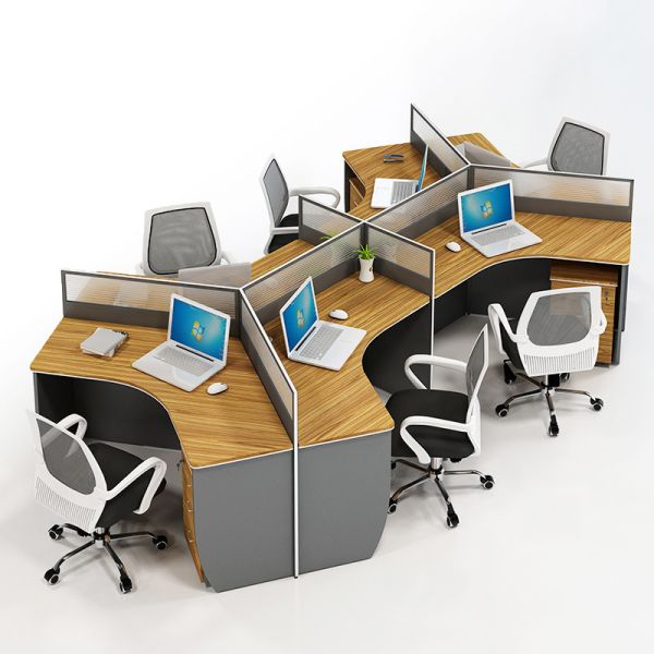 Commercial Office Cubicle Furniture Simple Wooden Desk with ISO9001/ISO14001