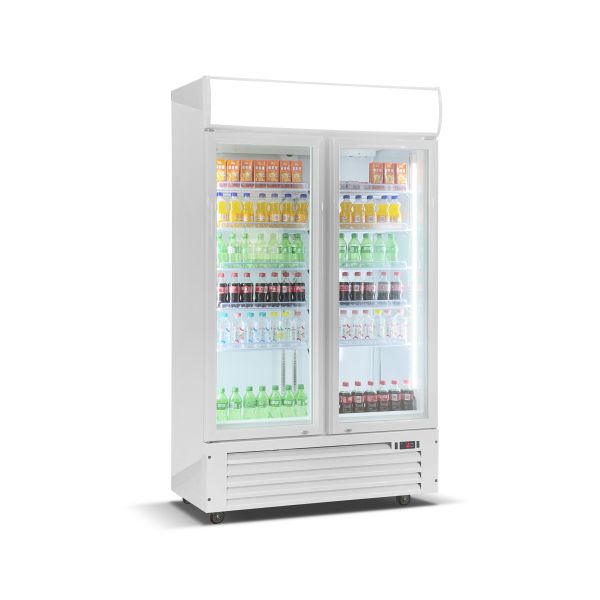 Buy Large Capacity Double Door Beverage Cooler: Keep Your Drinks Fresh and Ready for Sale at wholesale prices