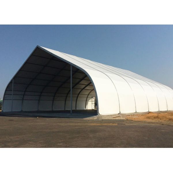 20m High Peak Peach Shaped Clear Span Tent Aluminum Frame Structure Material