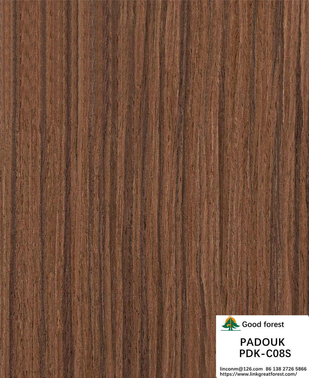 Fancy Engineered Wood Veneer Of Quandong Thickness 0.18-0.6mm For Hotel Decoration Can Be Customized PDK-08S/08C