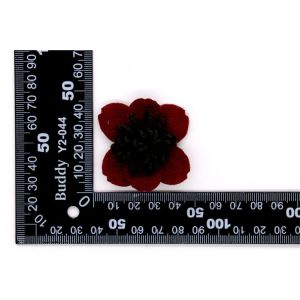 Hand Sintered Edge Flower /girl flower made of satin ribbons/Hand-simulated