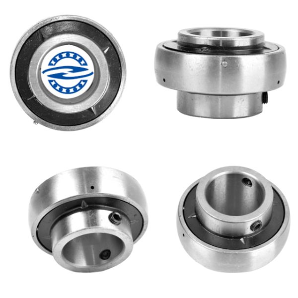 Green Pillow Ball Bearing UCT203 With Flange Mount Stainless Steel For Long Life