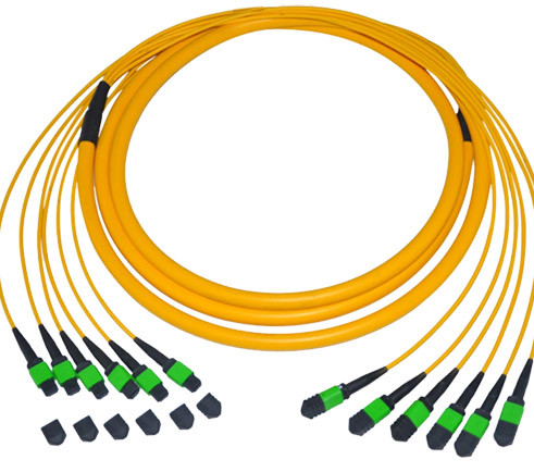 Singlemode Multi Fiber Push On F - M M - M 12 Strand Cable -40℃ To +85℃