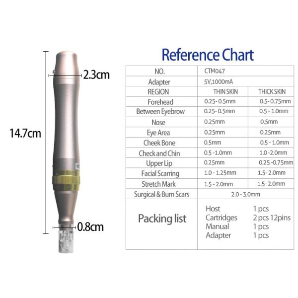 Low Noise Golden Derma Ultima M5 Dr Pen For Microneedling BB Glow Facial Slimming