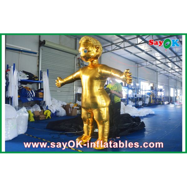 Buy Golden Man Cloth Inflatable Cartoon Characters For Birthday Parties at wholesale prices
