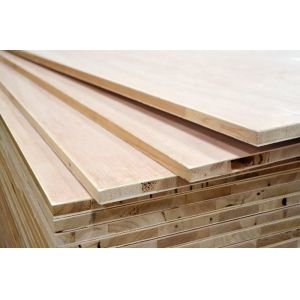 E0 Grade Laminated Wood Blocks , Decorative Hot Press Hardwood Block Board