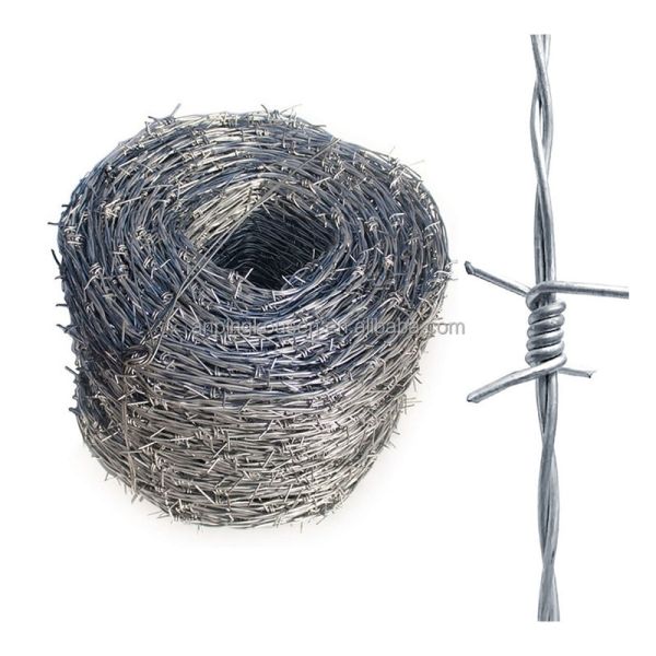Buy 20m/25m/30m/50m Length Galvanized Barbed Wire Mesh Stainless Steel Barb Wire Fence Roll at wholesale prices