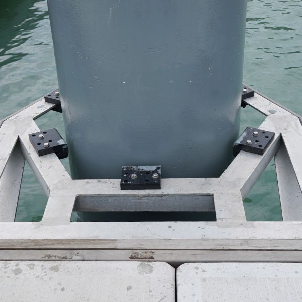 Buy Marine Steel Aluminum Pile Guide Floating Dock Yacht Accessories Galvanized Pile Guide at wholesale prices