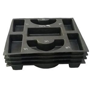 Biodegradable Sugarcane Pulp Packaging Black Color Wet Pressing