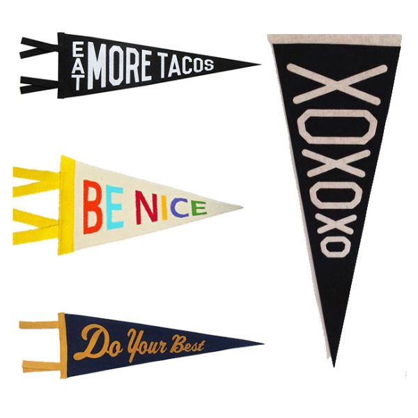 150D Polyester Advertising Sports Pennant Flag Triangle Shape