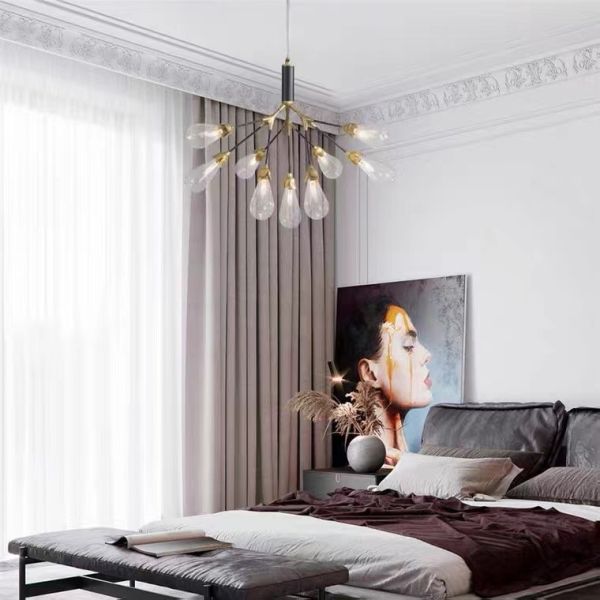 Luxury Pendant Lamp Glass Ball Chandeliers Decor Light Fixtures Magic Bean Ceiling Modern Glass Pendant Lamps