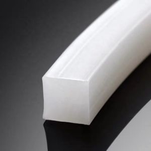 China Silicone Rubber Extruded Seal Profile for Customized Square Shape in White and Black on sale