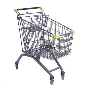 Metal Shopping Trolleys Carts With Strong Rubber Wheels