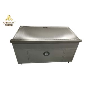 Induction Heating Indoor Teppanyaki Grill Upper Exhaustion Double Burners