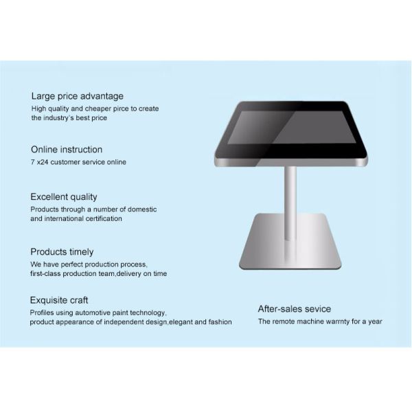 21.5inch Touch Screen Coffee Table Game Customized Interactive Touch Table Dispaly Advertising In Indoor Environments