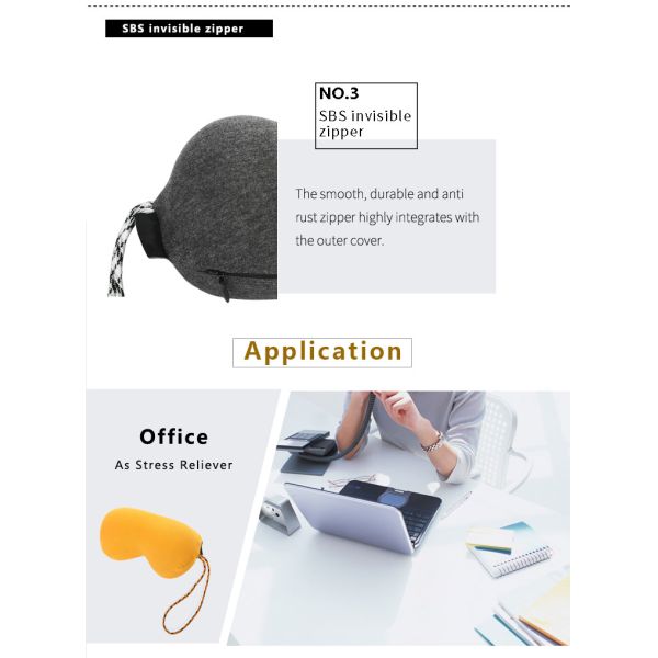 Easy To Carry Travel Neck Pillow Memory Foam Magic Ultimate Contour Anti Stress