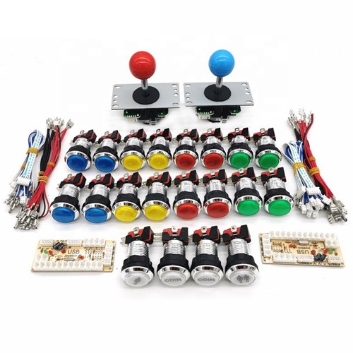 Buy Arcade Game DIY Parts Kit Zero Delay USB Encoder to PC + 8Way Sanwa Joystick + Chrome illuminated push Button kit for Ma at wholesale prices