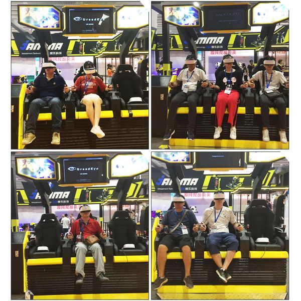 Easy Maintenance Virtual Reality Cinema 3 Seats 9D VR Motion Chair