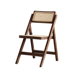 China Solid Wood Rattan Dining Chair for Restaurant and Home on sale