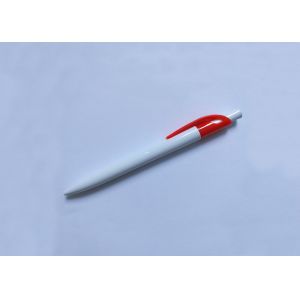 White Color Simpe Plastic Ball Pen with customized or silk printing for
