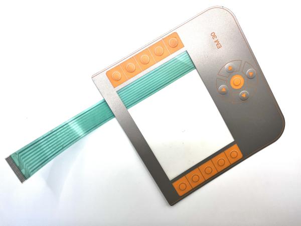 LED Backlight Screen Printing Rubber Membrane Keyboard With Transparent Window