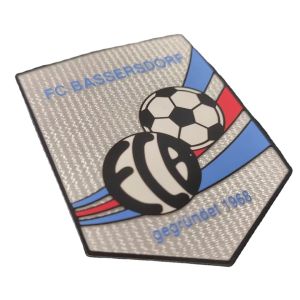 Custom Square Shape 3D Silicone Patch with Ultrasonic Cut and Plating Technics