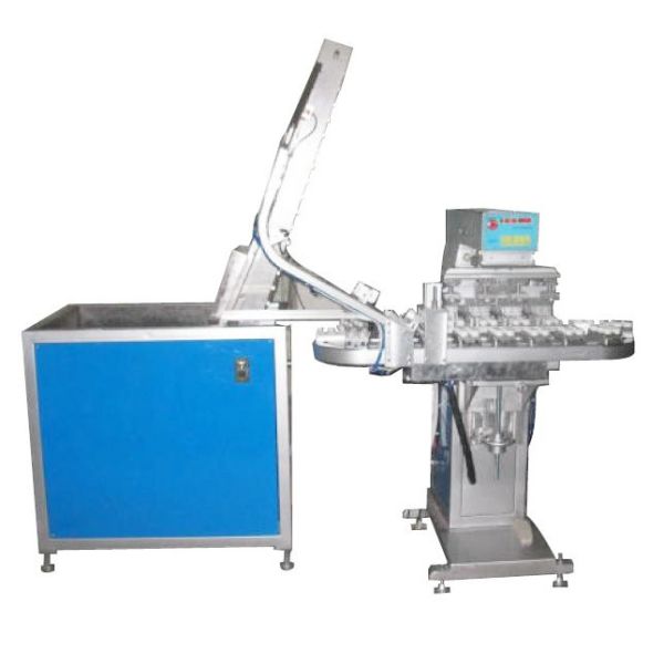 high speed fully automatic beverage caps pad printing machine with flame